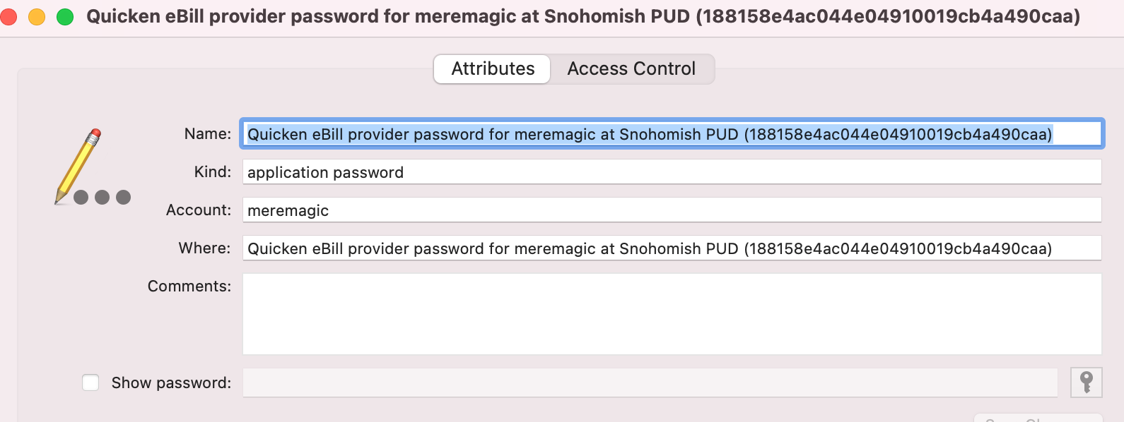schwab password issue in quicken for mac